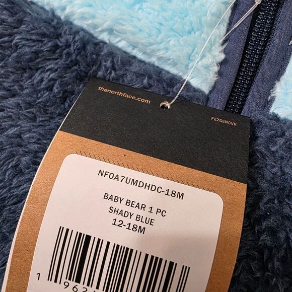 The North Face Baby Bear Campshire Bodysuit Blue White Size 12-18 M Months New - Picture 5 of 12